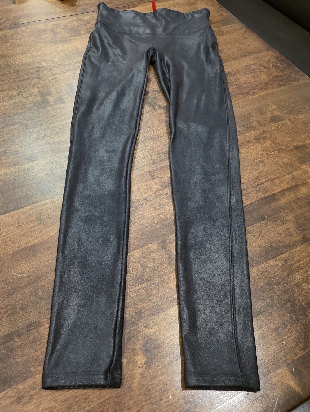 Spanx Faux Leather Black High-Waist Leggings Medium
